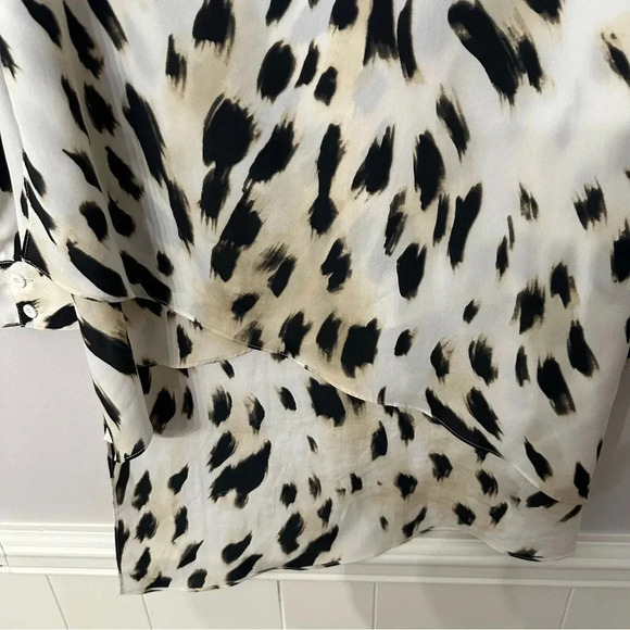 Chico’s Women’s Long Sleeve V-Neck Cheetah Print Tunic Size 0, S/4 GUC - Picture 4 of 8